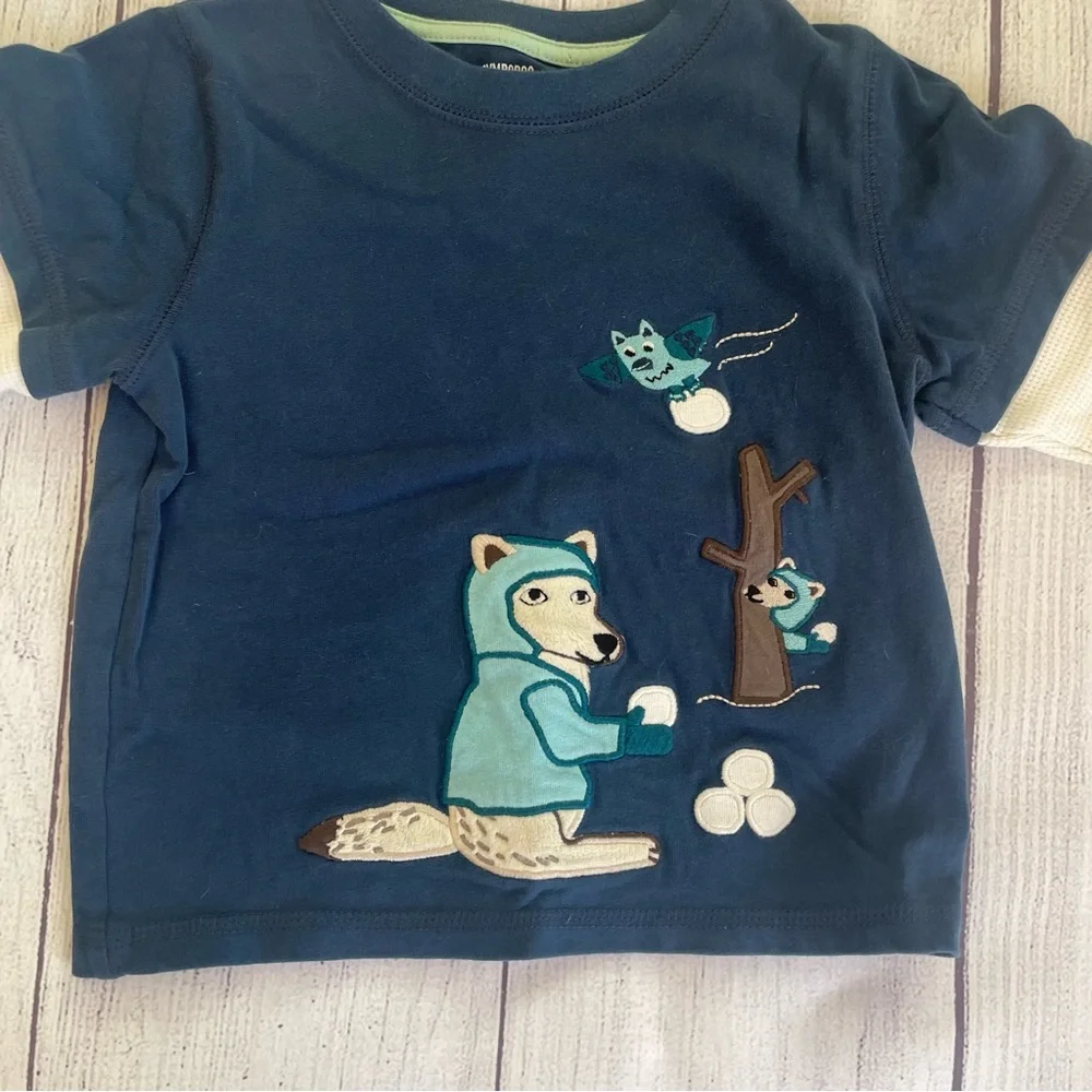 Gymboree Animal Party Snowball Fight Tee Size 18-24 Months